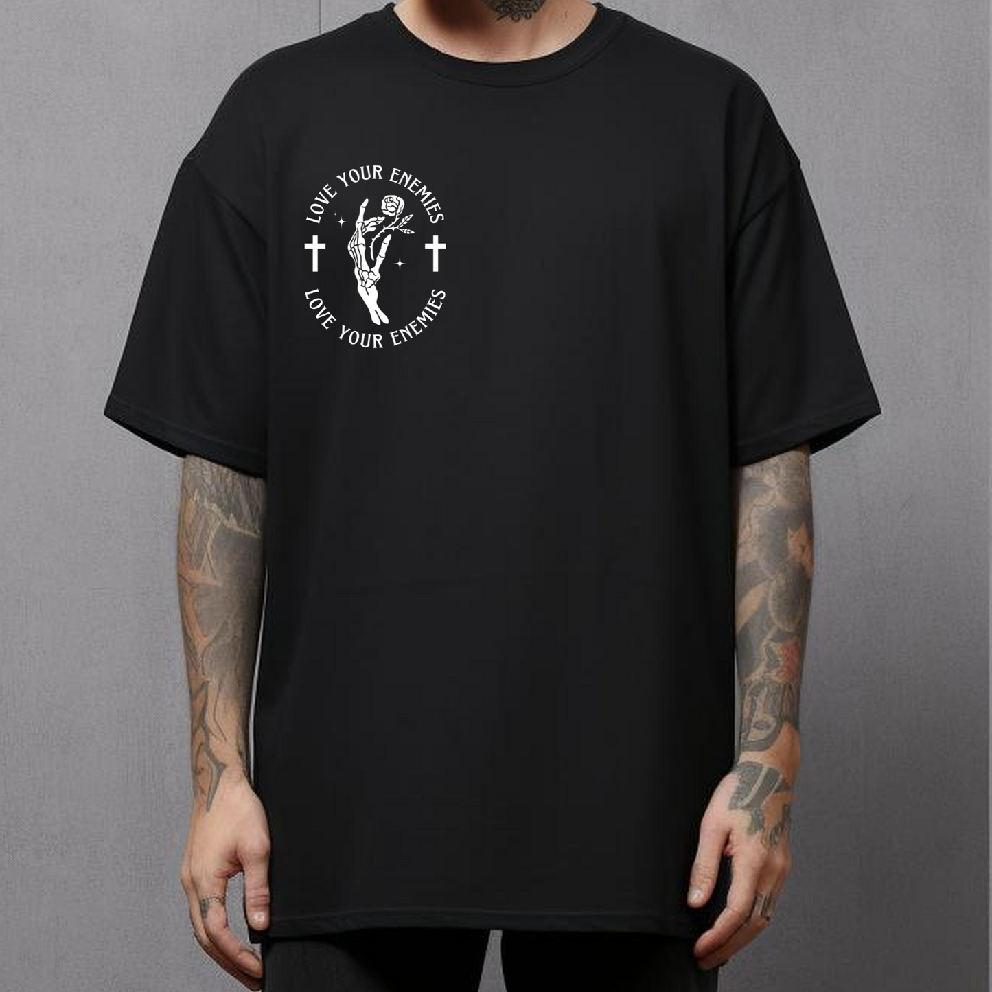 love your enemies christian streetwear mens alternative christian tshirt