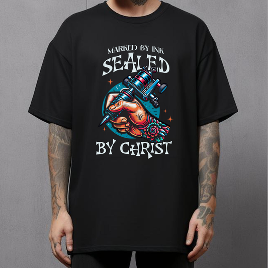 Unisex "Marked By Ink, Sealed By Christ" Alternative Christian T-Shirt