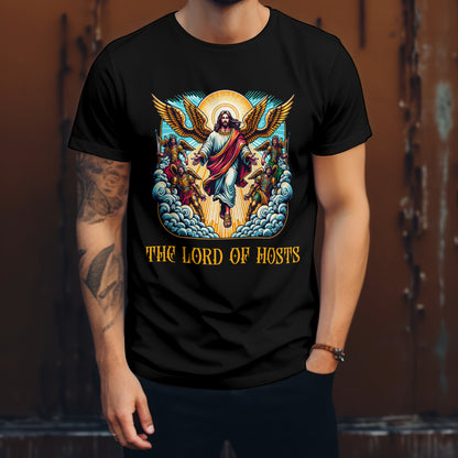 mens christian graphic tee the lord of hosts jesus shirt