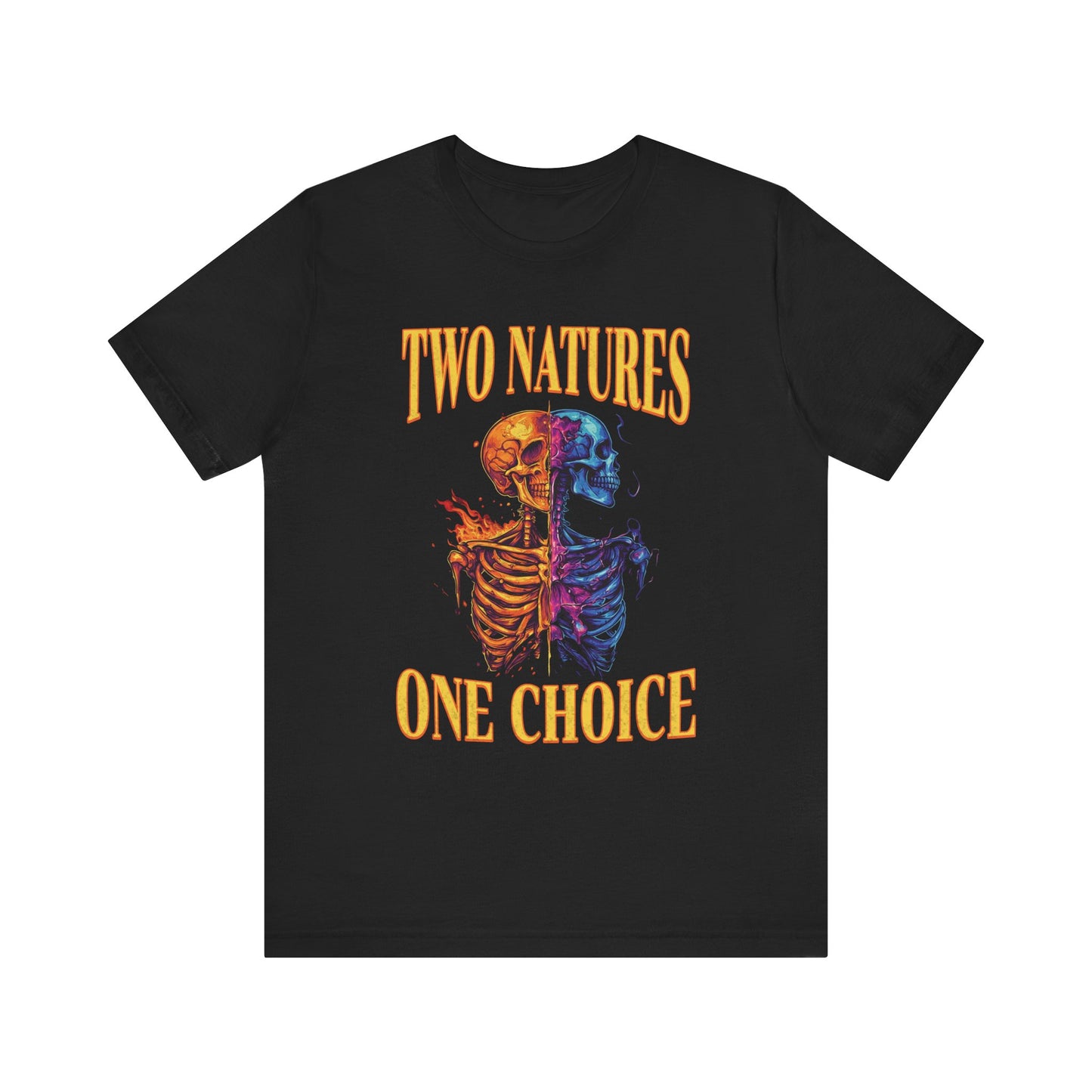 Two Natures, One Choice | Unisex Christian Streetwear Graphic Tee Black