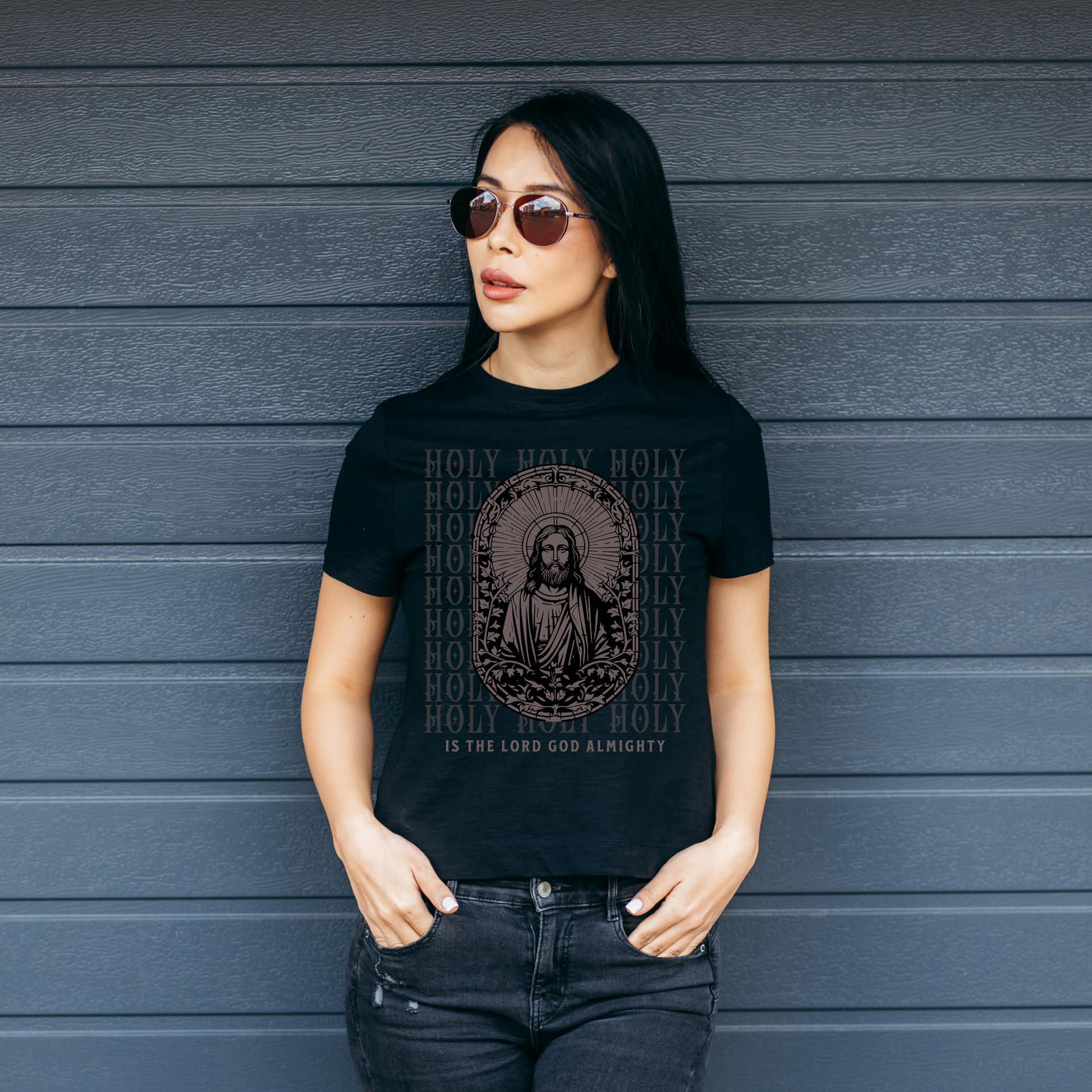 womens black short sleeve religious tshirt, revelation bible shirt